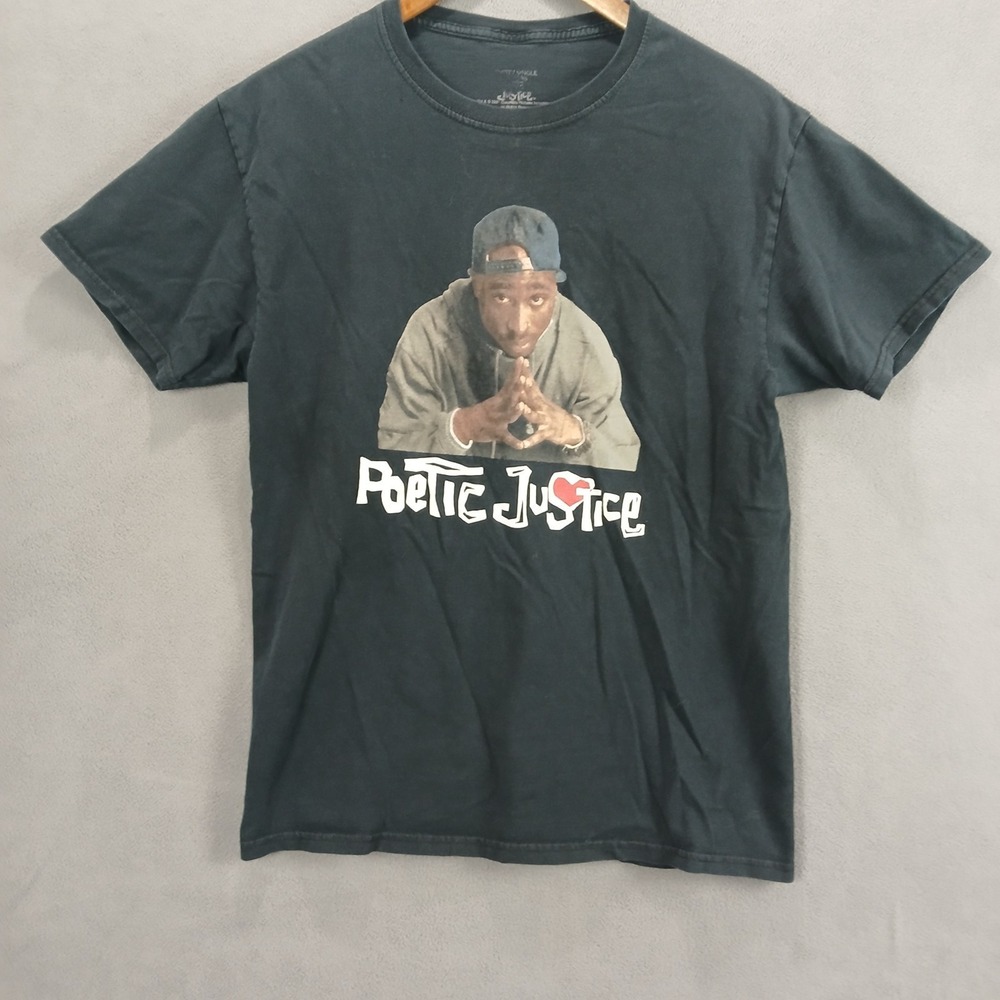 Tupac Shakur Thirty Single T Shirt Men SM Black Cotton American Rapper Rock Band